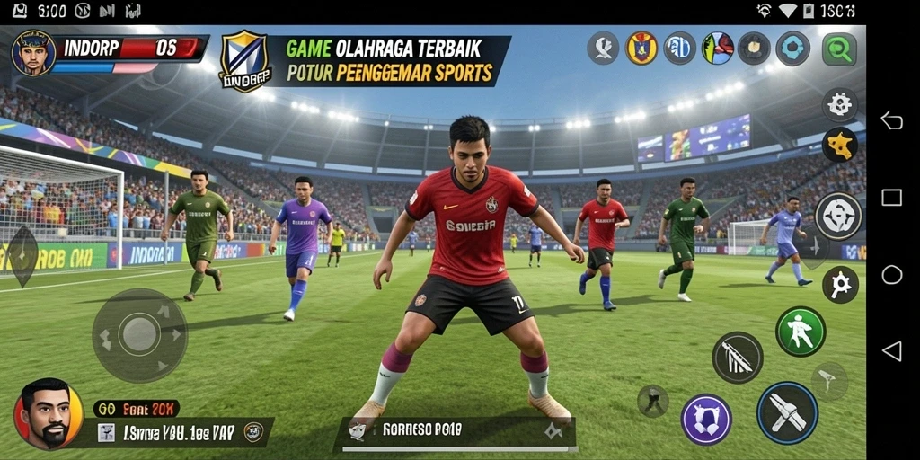 Tampilan gameplay seru dari game olahraga INDORP.