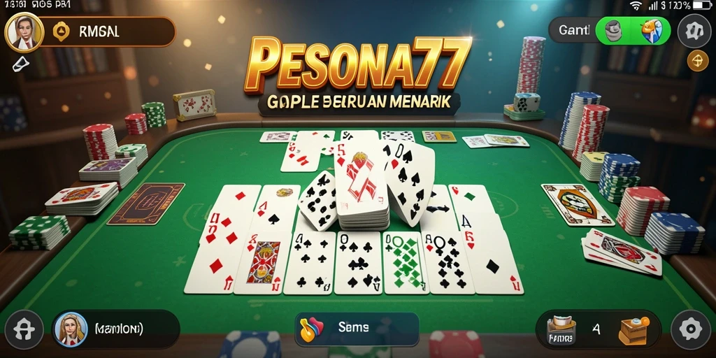 Tampilan gameplay Gaple yang seru dan interaktif.