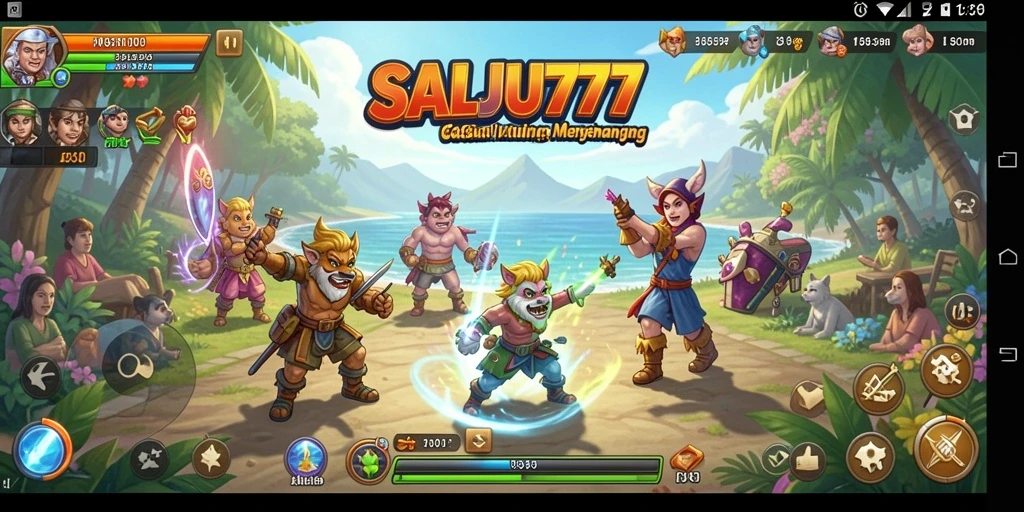 Tampilan menarik dari gameplay SALJU777 yang penuh warna.